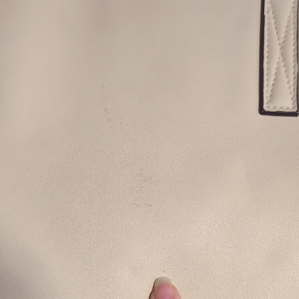 Classic Beige Tote with Rose Gold Metallic Accents - Picture 8 of 14